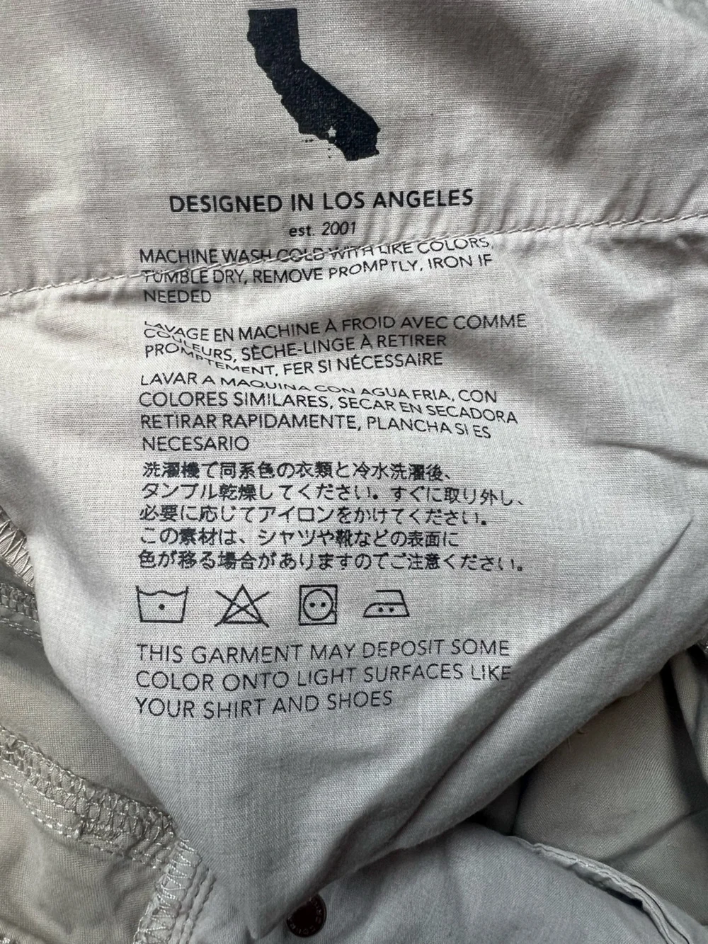 AG Adriano Goldschmied Tellis Modern Slim Pants Beige Khaki Italian Fabric 33x30